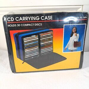 Vintage Wal-Mart 30 CD Carrying case Tote Black Compact Disc Carry Shoulder 8600
